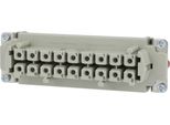 09340162701 Harting Han 16Hve Con 2 Contatti Di Commutazione Inserto Per Presa (F) Collegamento A Vite, 18 Pin 16/2+PE 400V/690V -
