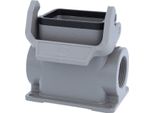 09300060292 Harting Han 6B Custodia A Base Alta, Uscita Cavi Laterale 2Xpg21, Con 1 Staffa Longitudinale PG21 Attacco A Vite