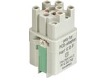 09120123102 Harting Han Q12/0 Inserto Presa (F) Connessione A Crimpare / Quick-Lock (Pe), 12 Pin+Pe 250V, 7,5A - 1 Pezzo