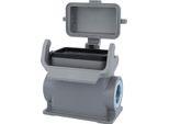 05300100282 Harting Han 10B Custodia A Base Alta, Uscita Cavi Laterale 1Xm25, Con 1 Staffa Longitudinale Con Cappuccio Di Protezione