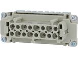 09330162716 Harting Han 16ES Inserto Per Presa (F) Con Morsetto A Gabbia, 16 Pin+Pe 500V, 16A - 1 Pezzo