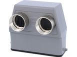 09200160681 Harting Han 16A Custodia Passacavo Alta, 2Xpg16 Uscita Cavo Anteriore, Per 1 Staffa (Sulla Parte Inferiore) PG16 Passacavo
