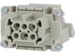 09330064726 Harting Han 6E Distributore Di Connessioni Inserto Per Presa (F) A Vite "Sinistra"", 6 Pin+Pe 500V, 16A -"