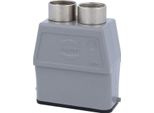 09200100480 Harting Han 10A Custodia Per Passacavo, Alta, 2Xpg13,5 Uscita Cavo Dritto, Per 1 Staffa (Sulla Parte Inferiore) Collegamento A Vite