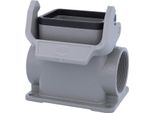 09300060293 Harting Han 6B Custodia A Base Alta, Uscita Cavi Laterale 2Xpg29, Con 1 Staffa Longitudinale PG29 Attacco A Vite