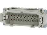 09330162602 Harting Han 16E Inserto A Pin (M) Connessione A Crimpare, 16 Pin+Pe 500V, 16A - 1 Pz