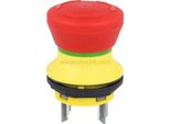 Frvkooi Interruttore Di Arresto Di Emergenza Georg Schlegel / Pulsante Di Arresto Di Emergenza, 2Ö + 1S Rotondo, Terminale A Lama Shortron 2,8 Mm X 0,8 Mm - 1 Pezzo