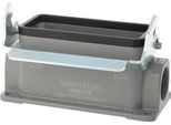04300161290 Harting Han 16B Custodia Bassa, Uscita Cavi Laterale 2Xpg21, Con 1 Staffa Longitudinale PG21 Attacco A Vite