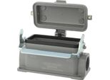 04300162295 Harting Han 16B Custodia Bassa, Uscita Cavi Laterale 2Xpg21, Con 1 Staffa Longitudinale Con Cappuccio Di Protezione