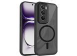 Custodia Magnetica Per Oppo Reno12 Pro, Custodia Rigida Traslucida In Pc Con Cornice Morbida In Tpu Nero