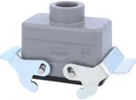 04300101761 Harting Han 10B Custodia Per Accoppiamento Basso, Uscita Cavo Diritto 1Xm20, Con 2 Traverse Attacco A Vite M20