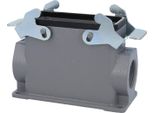 04300160270 Harting Han 16B Custodia A Base Alta, Uscita Cavi Laterale 2Xpg21, Con 2 Traverse Attacco A Vite PG21