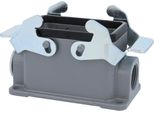 04300101263 Harting Han 10B Custodia A Base Bassa, 1 Uscita Cavi Laterale M20, Con 2 Traverse M20 A Vite