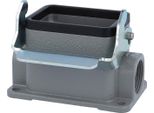 04300061291 Harting Han 6B Custodia Bassa, Uscita Cavi Laterale 2Xpg16, Con 1 Staffa Longitudinale PG16 Pressacavo