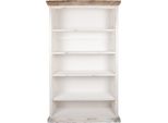 Clayre & Eef Libreria Con Ripiani Regolabili 116X36X195 Cm Legno Bianco
