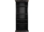 Clayre & Eef Libreria Con Ripiani Regolabili 80X36X195 Cm Legno Nero