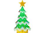 Costway Albero Di Natale A Led 130 Cm, Decorazione Natalizia Illuminata Con Led, Stelle E Lampadine A Forma Di Fragola, Decorazione Natalizia, Illuminazione Natalizia