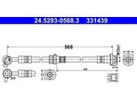 Ate 24.5293-0568.3 Tubo Freno Anteriore Sinistro