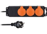 Solight Cavo Di Prolunga Nero Per Esterni IP44, 3 Prese, 5M PP323