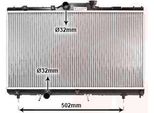 Van Wezel 53002148 - Oe 16400 13501 Radiatore, Raffreddamento Motore Per Corolla (E11), Corolla (E10)