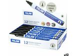 Marcatore Permanente Milano Punta Tonda Pvc Nero 12 Pezzi (Ø 4 Mm)