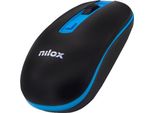 Nilox Wireless Black/Blue 1000 Dpi Mouse Wi-Fi Ottico 1600 Dpi