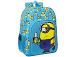 Zaino Scuola Minions Minionstatic Blu (33 X 42 X 14 Cm)