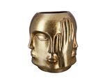 Casablanca Gesichtsvase, "Ponto"", Keramik, Goldfarben, , H. 23 Cm, D. 20 Cm 28979"