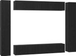 Syfax™ Set Mobile Tv 10 Pcs Rovere Nero Legno Multistrato