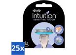 Wilkinson - Lame Di Ricarica Intuition Sensitive Touch - Con Aloe Vera - 3 Lamette - Confezione Risparmio - 25 Pezzi