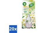 Air Wick - Ricarica Per Deodorante Per Ambienti - Oli Essenziali - Fresia E Gelsomino - Diffusore Elettrico Di Fragranze - 20 Ml - Value Pack - 20 Pezzi