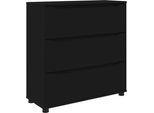 Vidaxl Armadio Nero 80 X 31 X 81 Cm In Materiale Ligneo