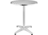 Tavolo Da Bistrot Rotondo Bolero In Acciaio Inox, 1 Gamba, 80 Cm