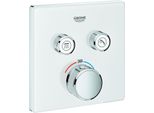 Grohe Grohtherm Smartcontrol Thermostat Avec Deux Vannes D'arrêT, Rose Murale Blanc Lune, 29156LS0, 29156LS0