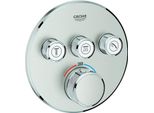 Thermostat Grohe Grohtherm Smartcontrol Avec Trois Vannes D'arrêT, Rosette Murale Ronde, 29121DC0, 29121DC0