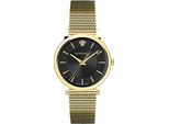 Versace VE5A00920 V-Circle Gent Orologio Da Uomo Con Bracciale In Acciaio Inossidabile Oro Nero Nuovo