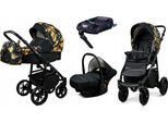 BabyLux® Color Lux | 4in1 Kinderwagen Set | Gold Jungle | Kombikinderwagen | Kinderwagenset | Is