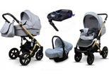 BabyLux® Sky Lark | 4in1 Kinderwagen Set | Silver Flex | Kombikinderwagen | Kinderwagenset | Iso