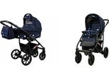 BabyLux® Largo | 2in1 Kinderwagen Set | Navy Blue Star | Kombikinderwagen | Kinderwagenset | Bug
