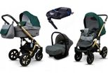BabyLux® Sky Lark | 4in1 Kinderwagen Set | Grey Flex Green | Kombikinderwagen | Kinderwagenset |