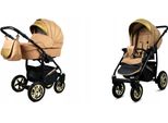 BabyLux® Gold Lux | 2in1 Kinderwagen Set | Sand Pearl | Kombikinderwagen | Kinderwagenset | Bugg