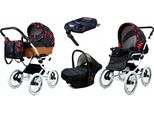Babylux® Classic White | 4in1 Kinderwagen Set | Red Bow | Kombikinderwagen | Kinderwagenset | Is