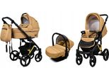 BabyLux® UZO | 3in1 Kinderwagen Set | Sand Pearl | Kombikinderwagen | Kinderwagenset | Buggy + B