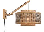 Good & Mojo Wandleuchte "Bhutan", Beige (Natur), Ø 50Cm H: 43Cm, Leuchten, Wandleuchte