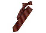 Krawatte VENTI VENTI Krawatte gestreift, Herren, orange (dunkelorange), 100% Seide, Krawatten