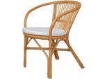 Rattanstuhl Home Affaire, Gelb (Honigfarben), B:60Cm H:75Cm T:65Cm, Rattan, StüHle, Rattanstuhl, Handgeflochten, Sitztiefe Ca. 50 Cm