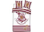 Harry Potter Bettbezug - Hogwarts Weiß/Rot Baumwolle
