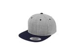 Flexfit 6089MT | Cappello Classico A Due Toni Con Chiusura A Scatto - Colore: Heather Grey/Navy - Taglia: Unica