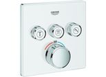 Grohe Grohtherm Thermostat Grohtherm Smartcontrol Avec Trois Vannes D'arrêT, Rose Murale Blanc Lune, 29157LS0, 29157LS0