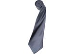Cravatta Premier Da Uomo In Raso, Tinta Unita RW1152 (Taglia Unica) (Acciaio)